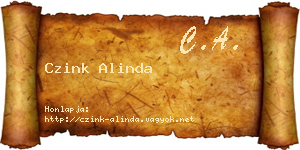Czink Alinda névjegykártya